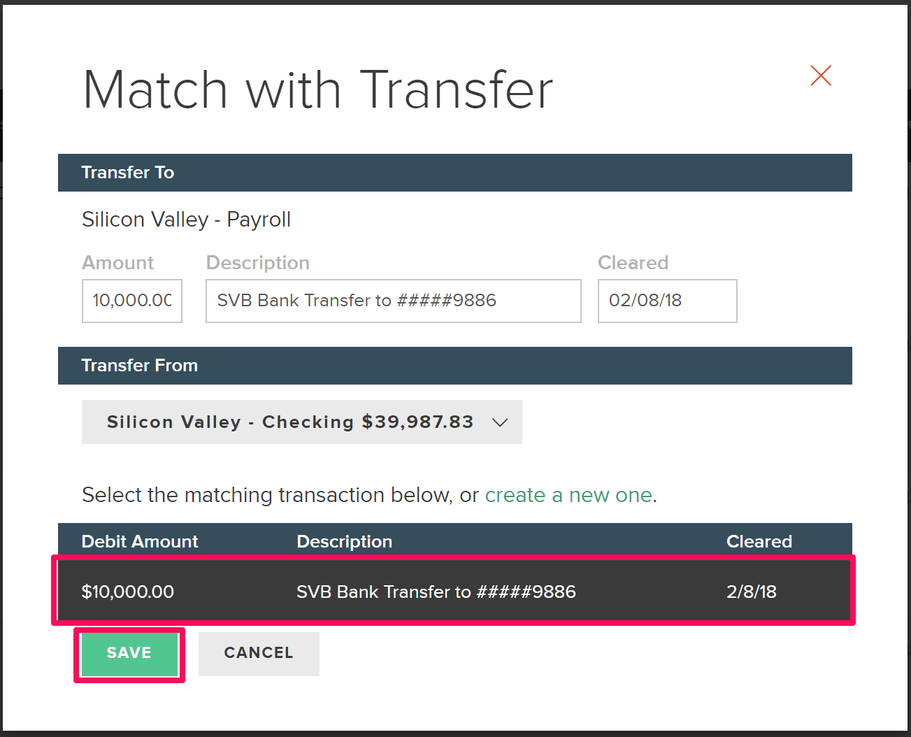 Handling Bank to Bank Transfers Correctly